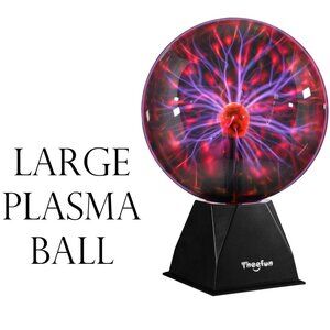 Plasma Ball 8" Diameter Globe Touch & Sound Sensitive Ball Lamp Electric Lightni